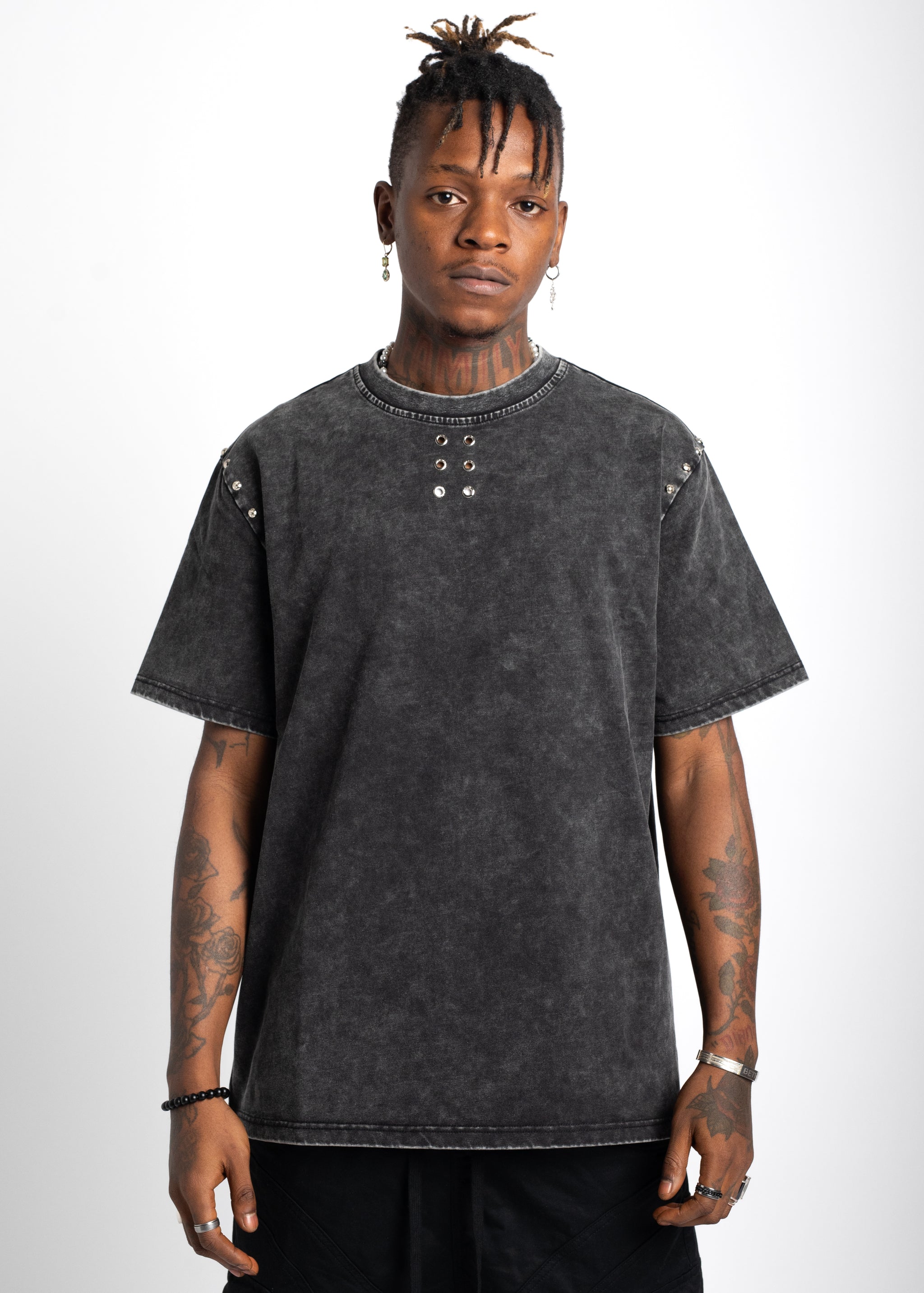 Stone Wash Rivets Tee V1