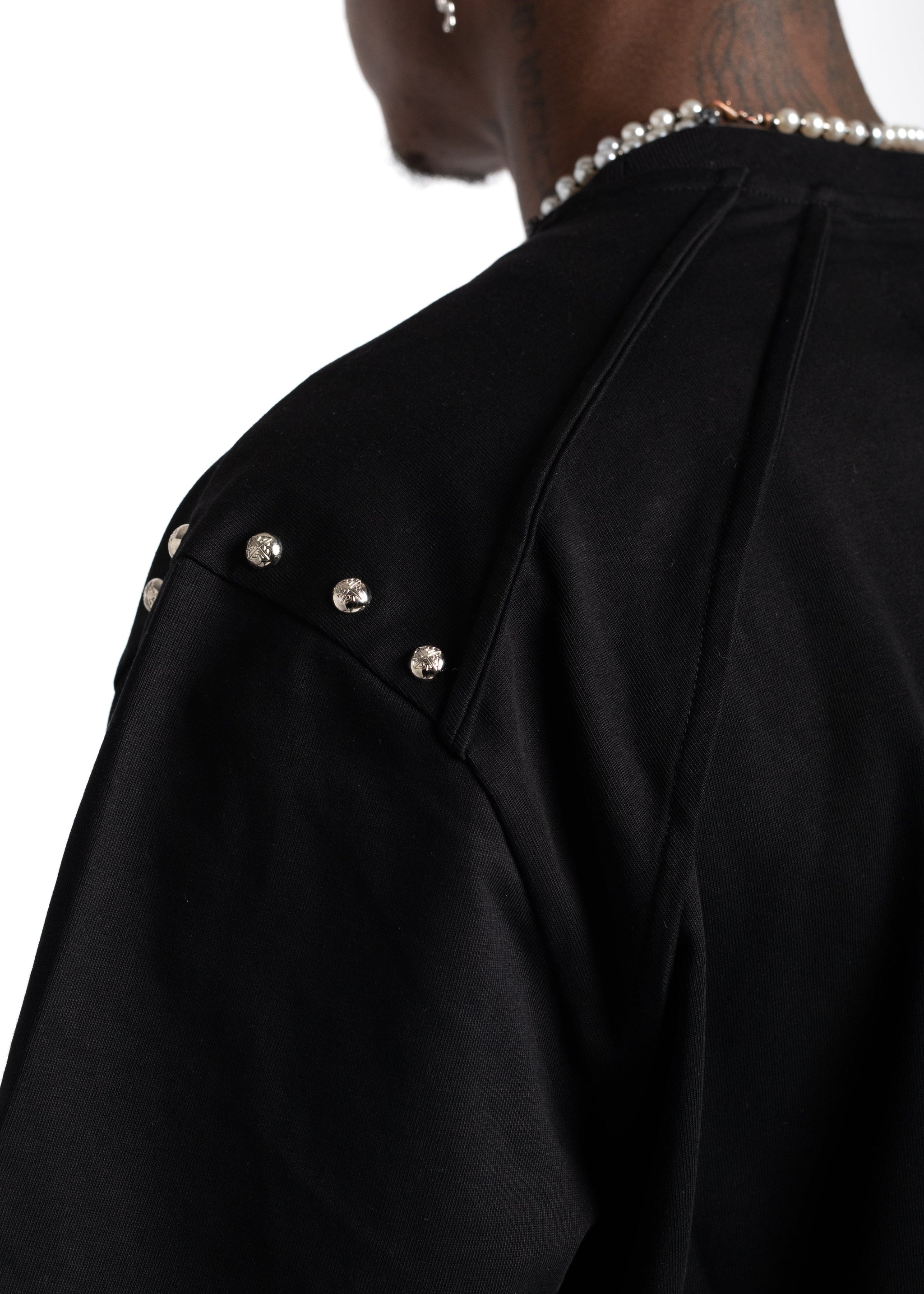 Obsidian Black Rivets Tee