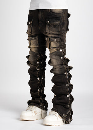 Ash Grey Stacked Premium Denim