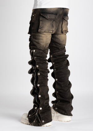 Ash Grey Stacked Premium Denim