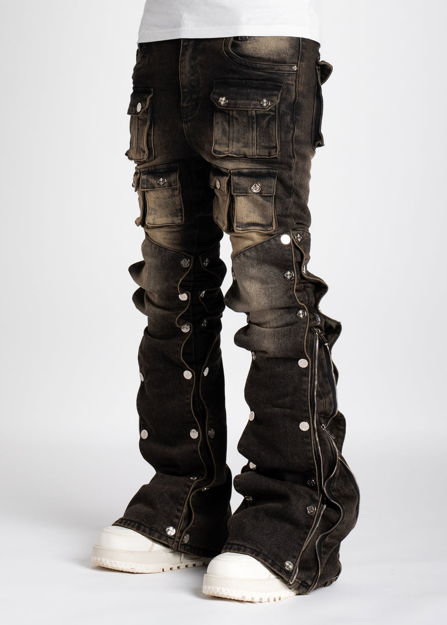 Ash Grey Stacked Premium Denim