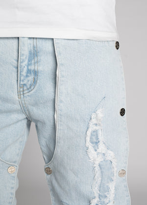 Aqua Blue Cowboy Denim