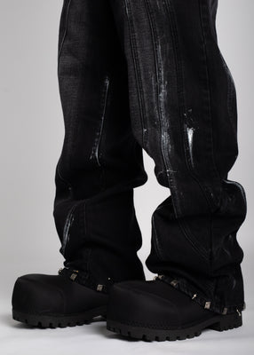 アイアングレーピアスデニム - Guapi Clothing