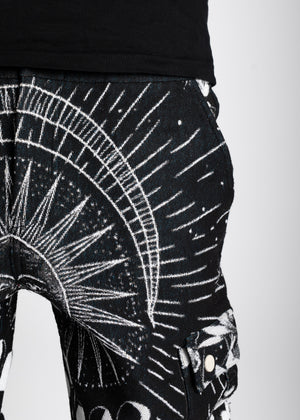 Obsidian Black Tapestry Pant