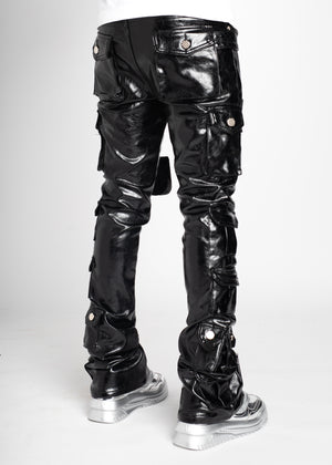 Obsidian Black Tactical Leather Pant