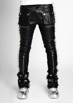 パンツ Guapi Super Stack PU Leather Pants Guapi Vegan Leather Skinny Super Stacked Pants Size 32 Men