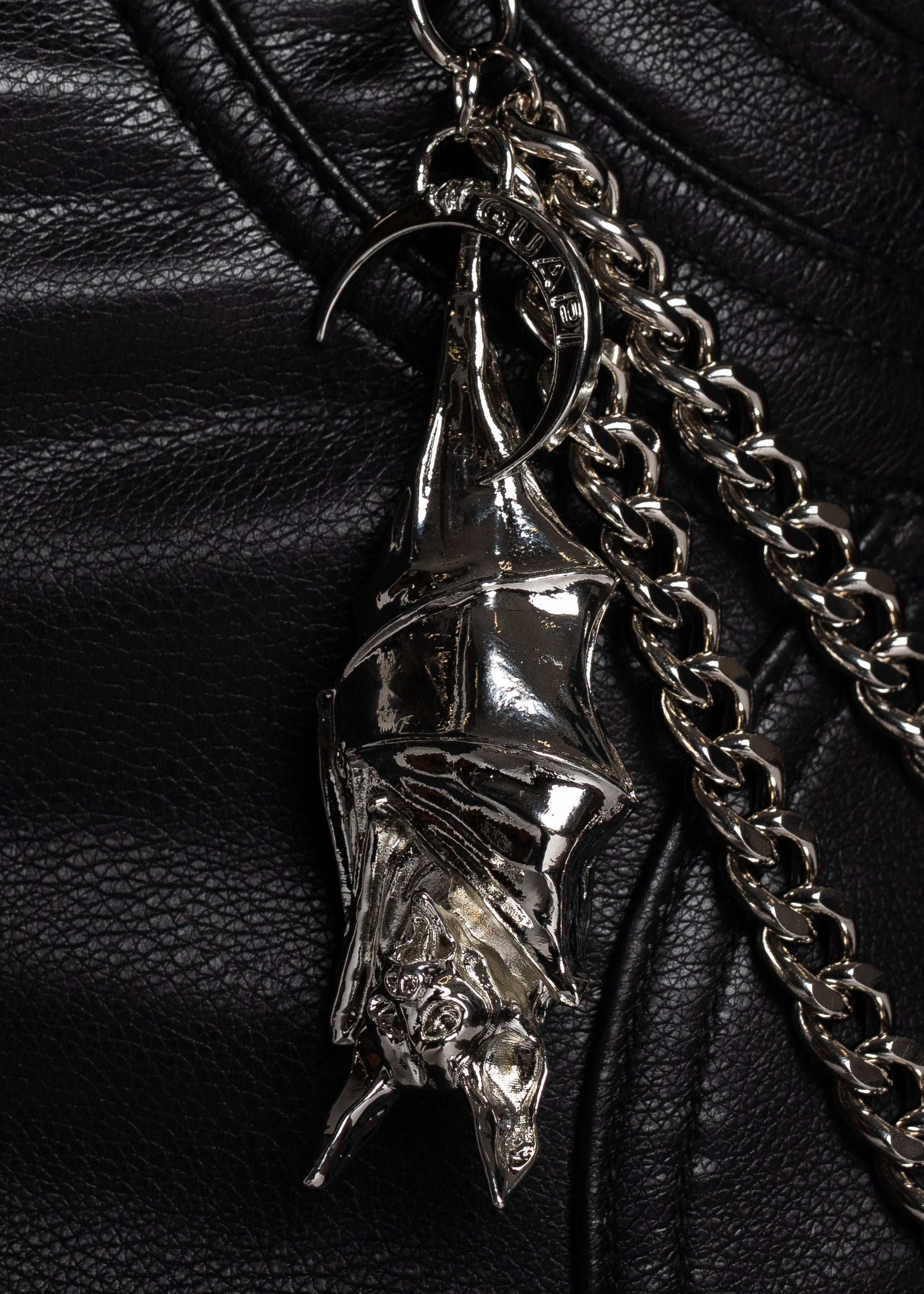 Obsidian Black Leather Piercing Shorts