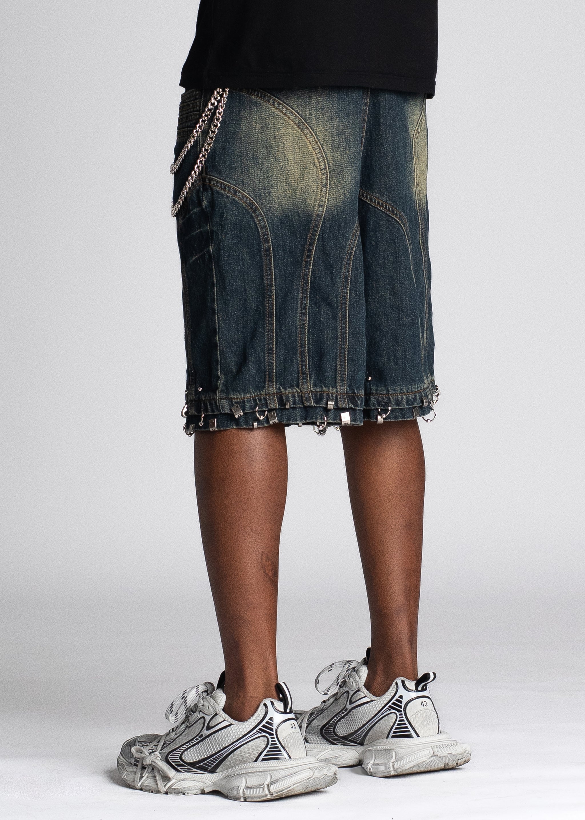 Teal Blue Piercing Shorts