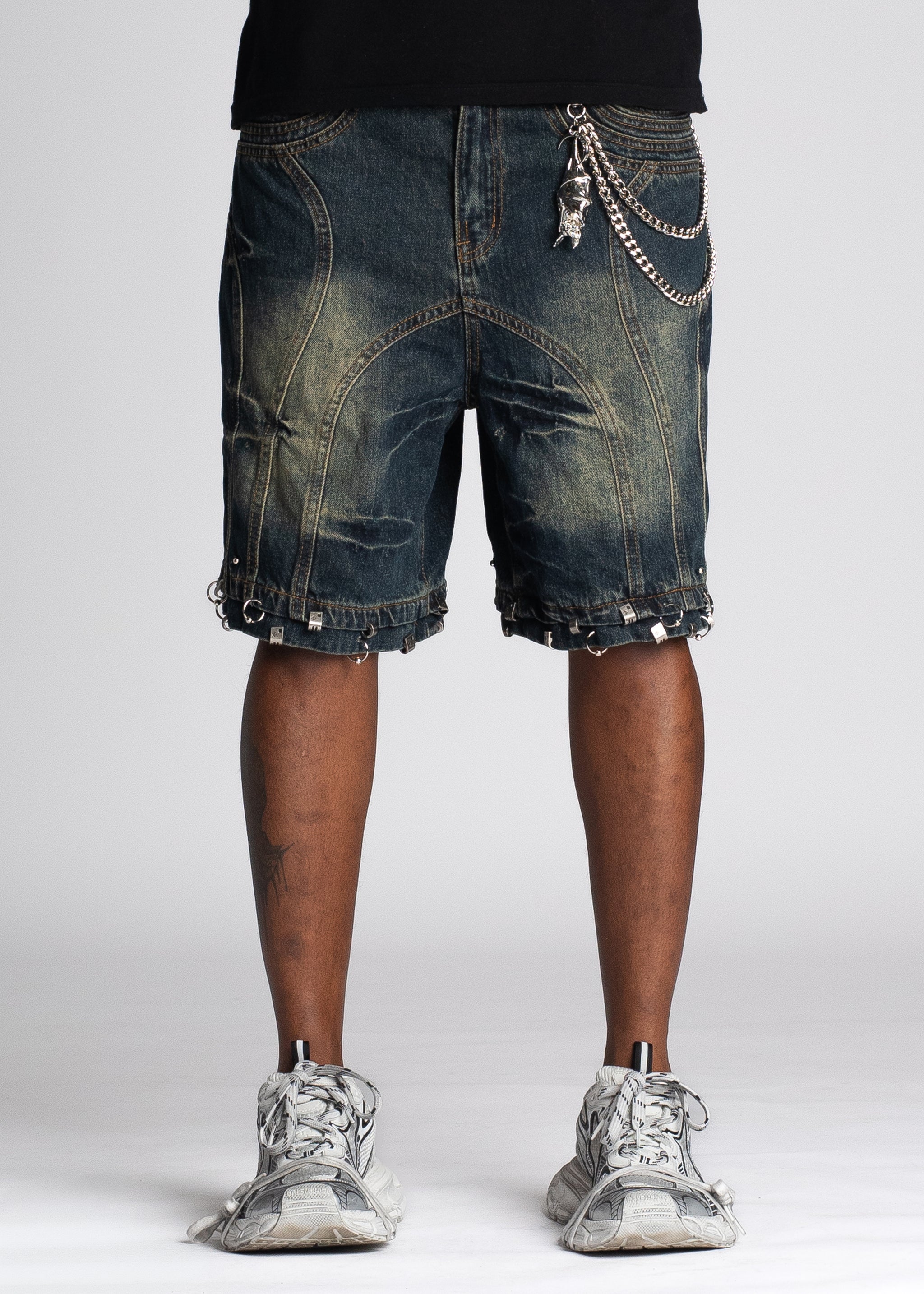 Teal Blue Piercing Shorts