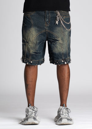 Teal Blue Piercing Shorts