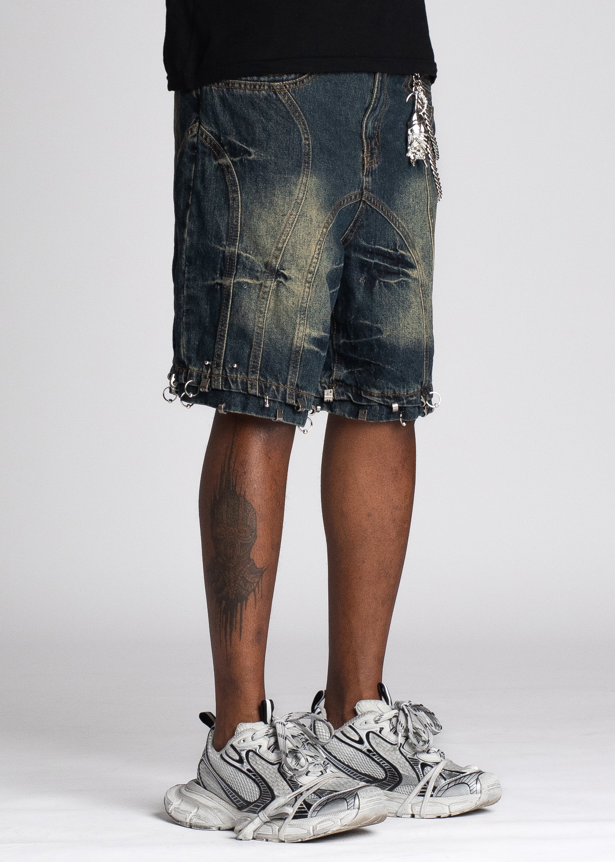 Teal Blue Piercing Shorts