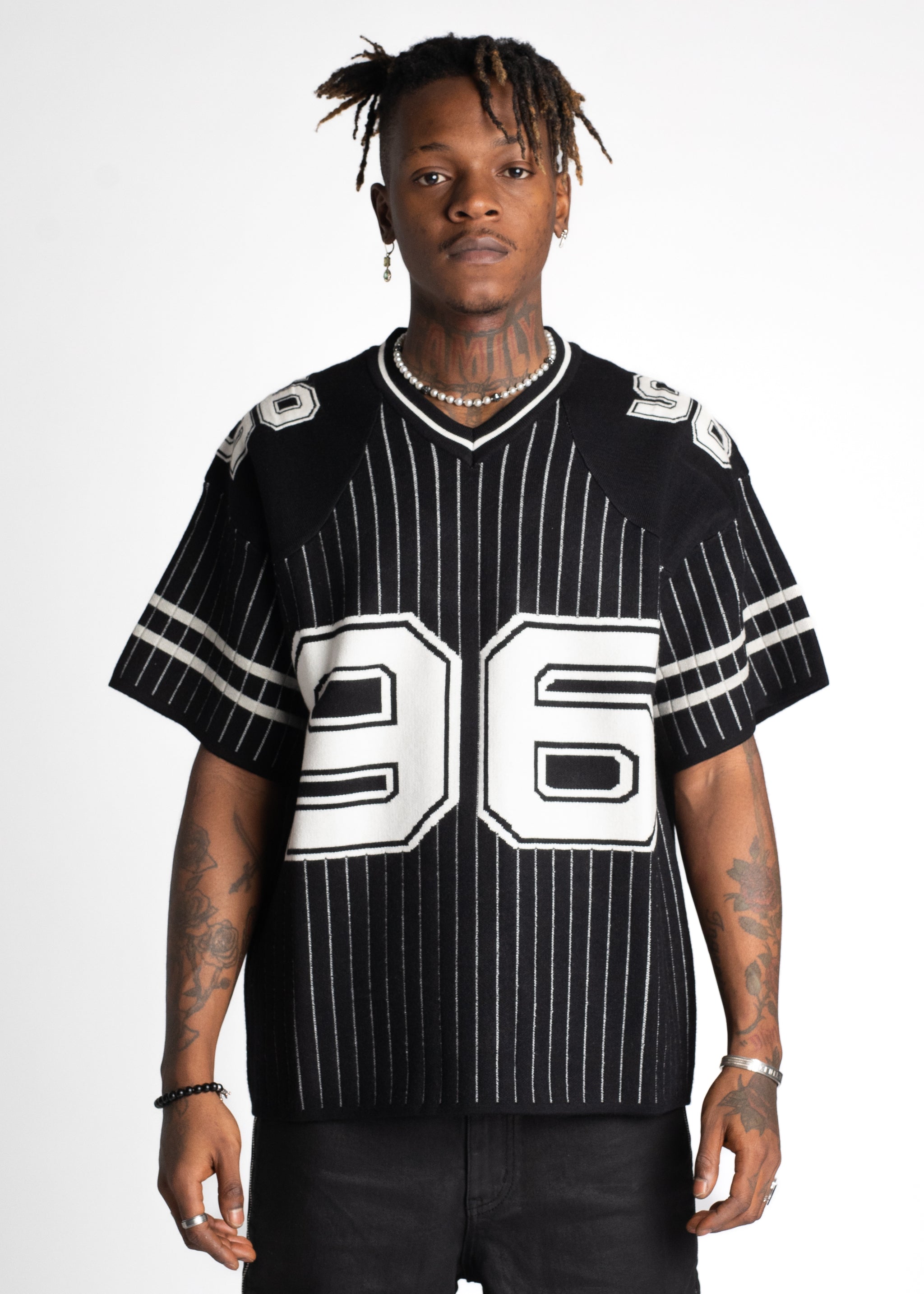 Obsidian Black Football Tee