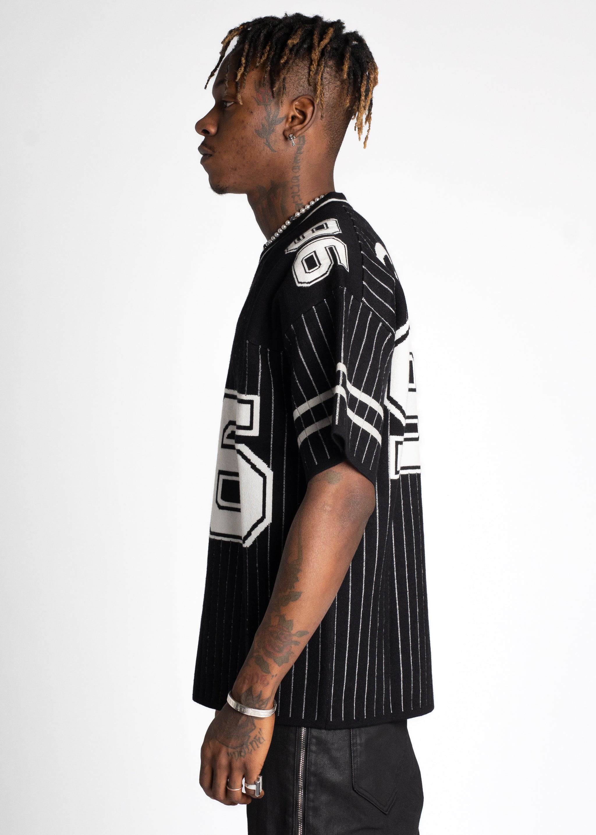 Obsidian Black Football Tee