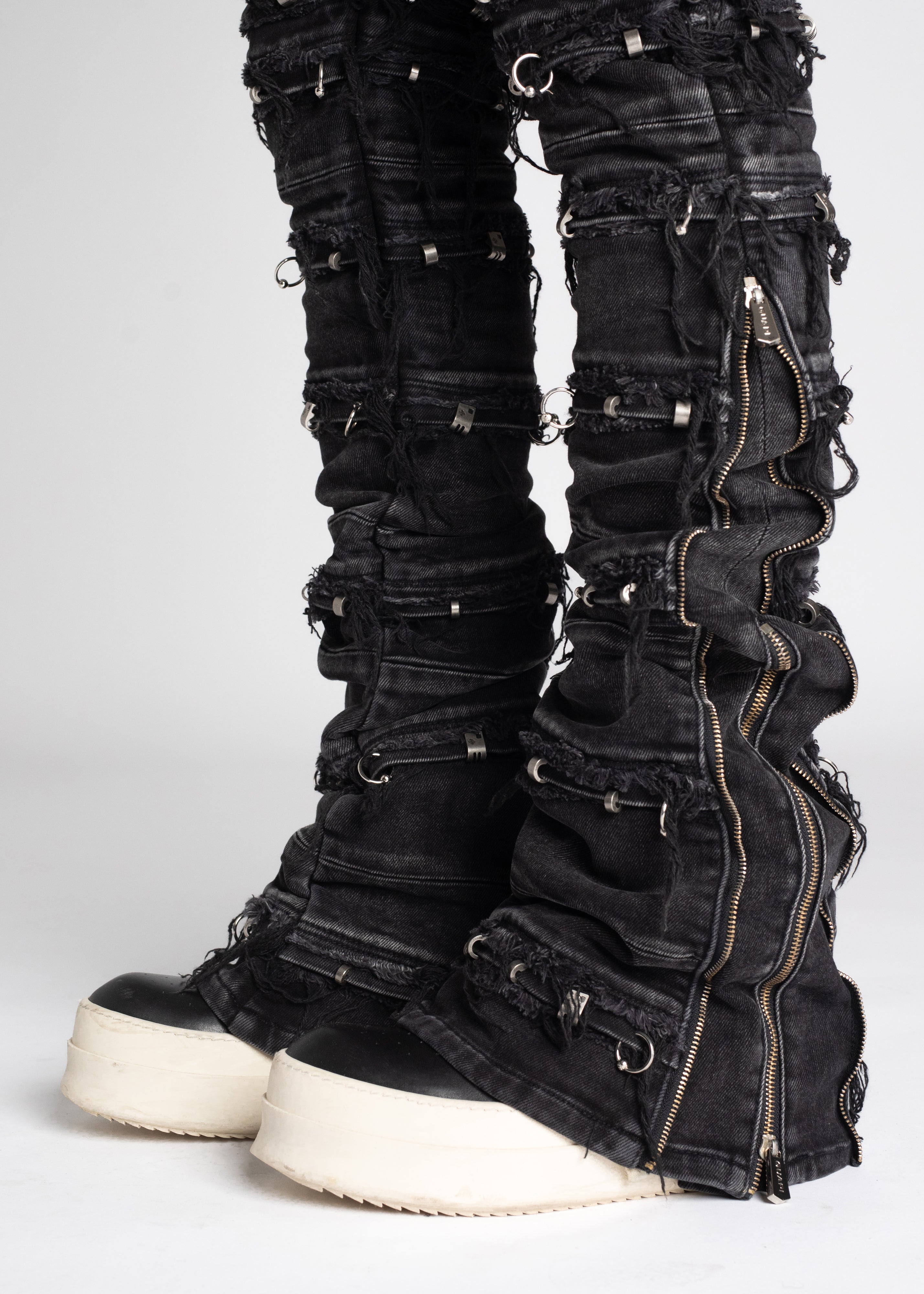 Iron Grey Stacked Piercing Denim – Guapi Clothing