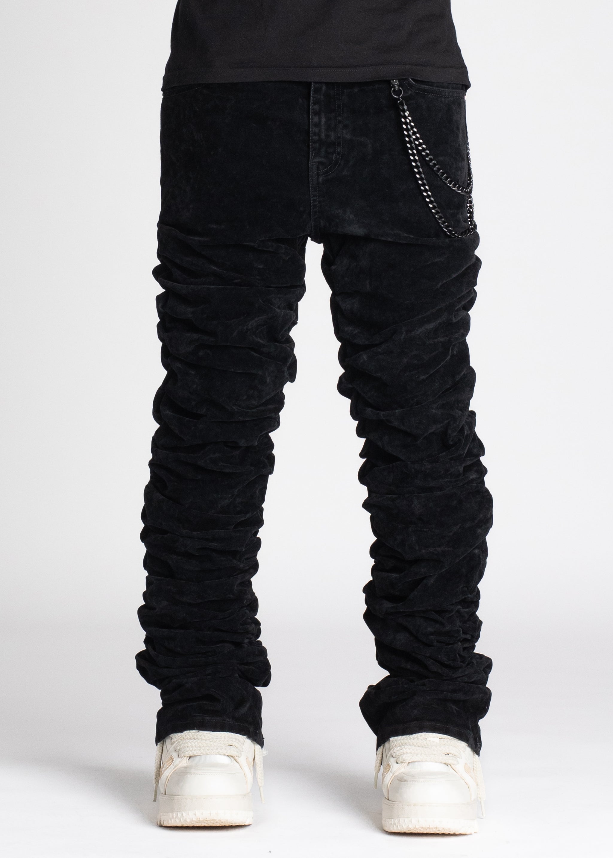 All Black Super Stacked Denim V2