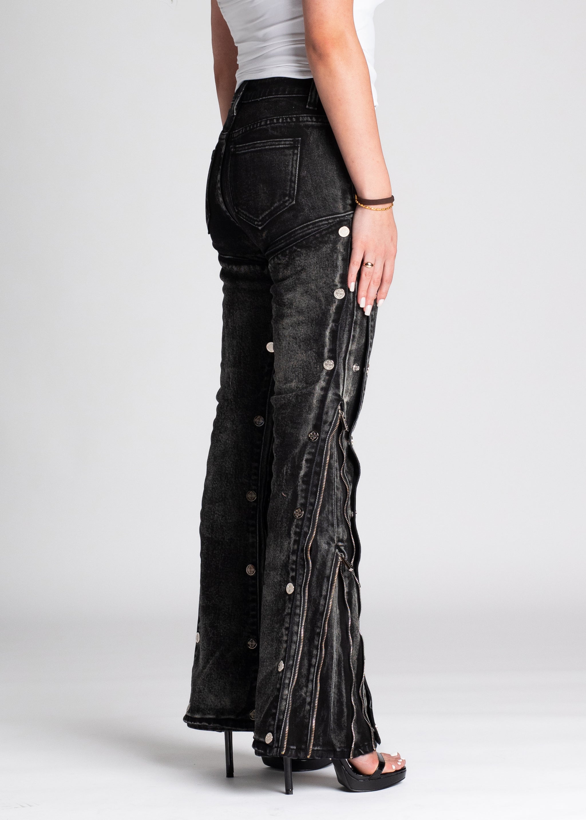 Iron Grey Panels Denim