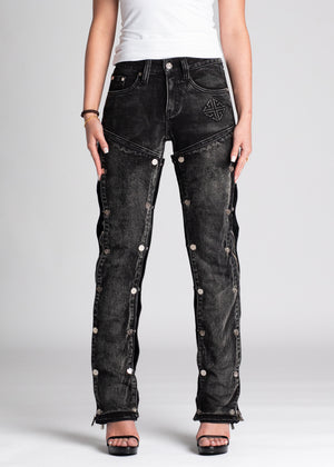 Iron Grey Panels Denim