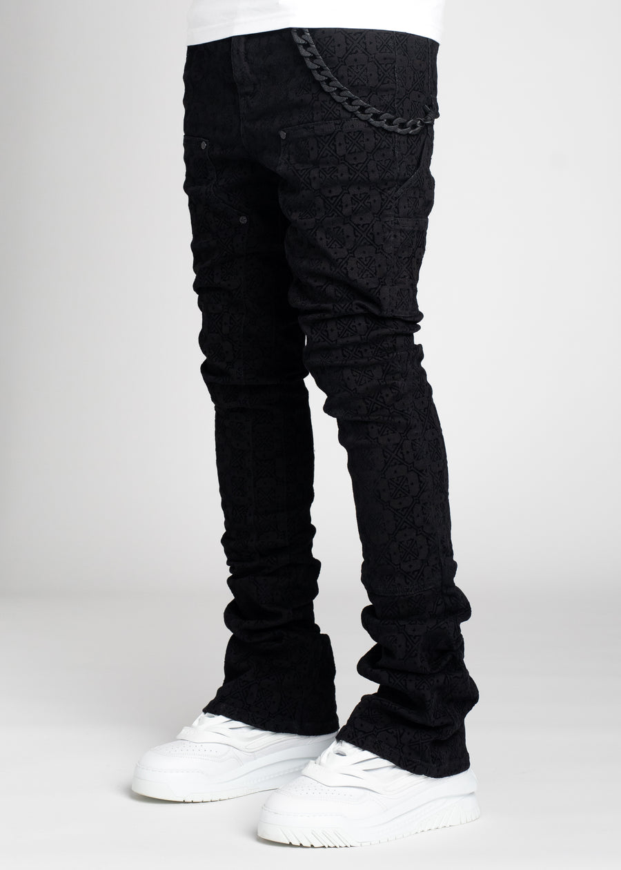 All Black Monogram Denim