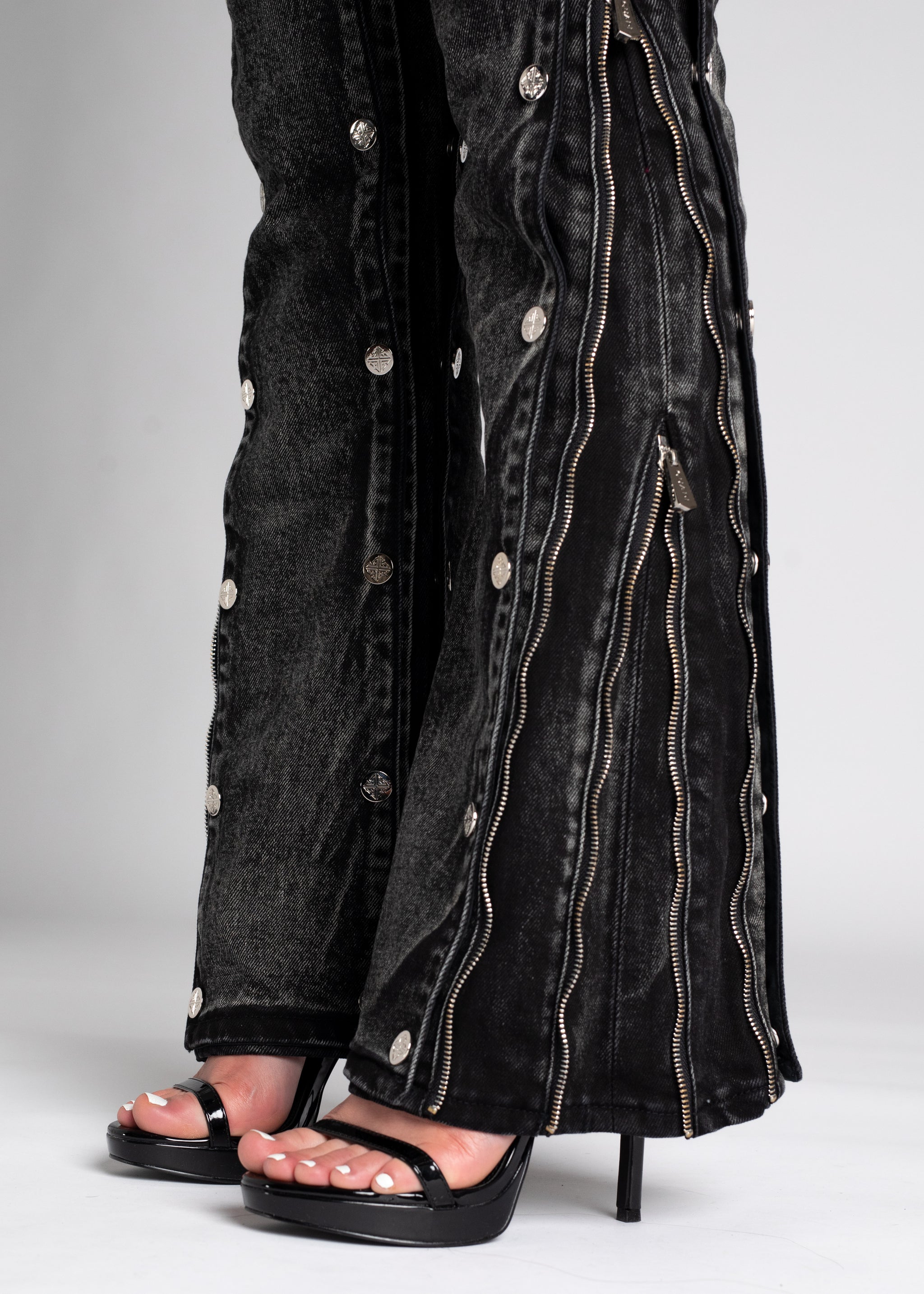 Iron Grey Panels Denim