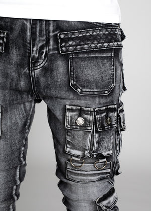 Iron Grey Tactical Stacked Denim