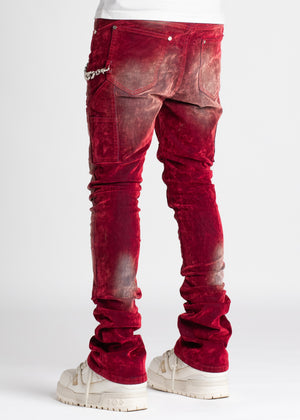 Velvet Red Carpenter Stacked Denim