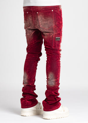 Velvet Red Carpenter Stacked Denim