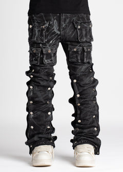 パンツ GUAPI GUAPI ALL BLACK SUPER STACKED LEATHER PANT | KingStar