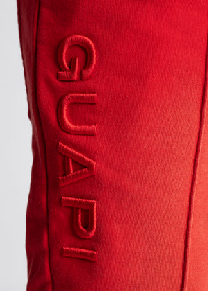 Crimson Red Piercing Sweat Pants