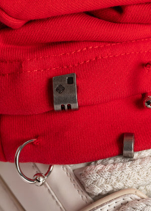Crimson Red Piercing Sweat Pants