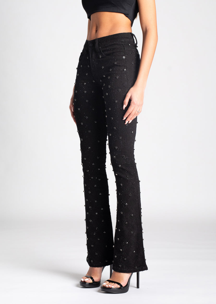 All Black Embellished Skinny Denim