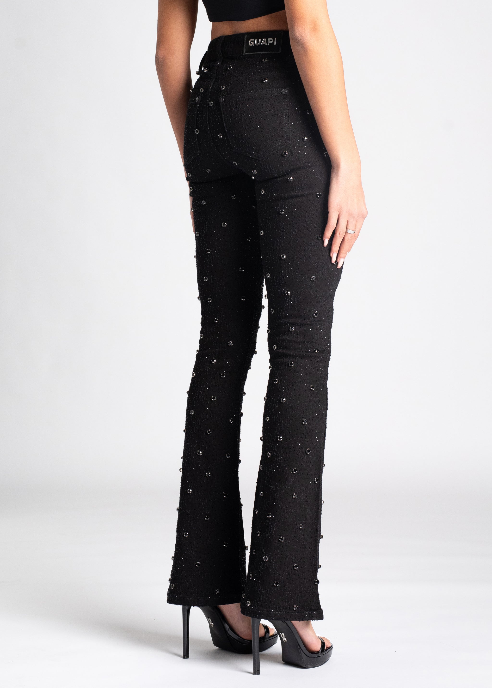 All Black Embellished Skinny Denim
