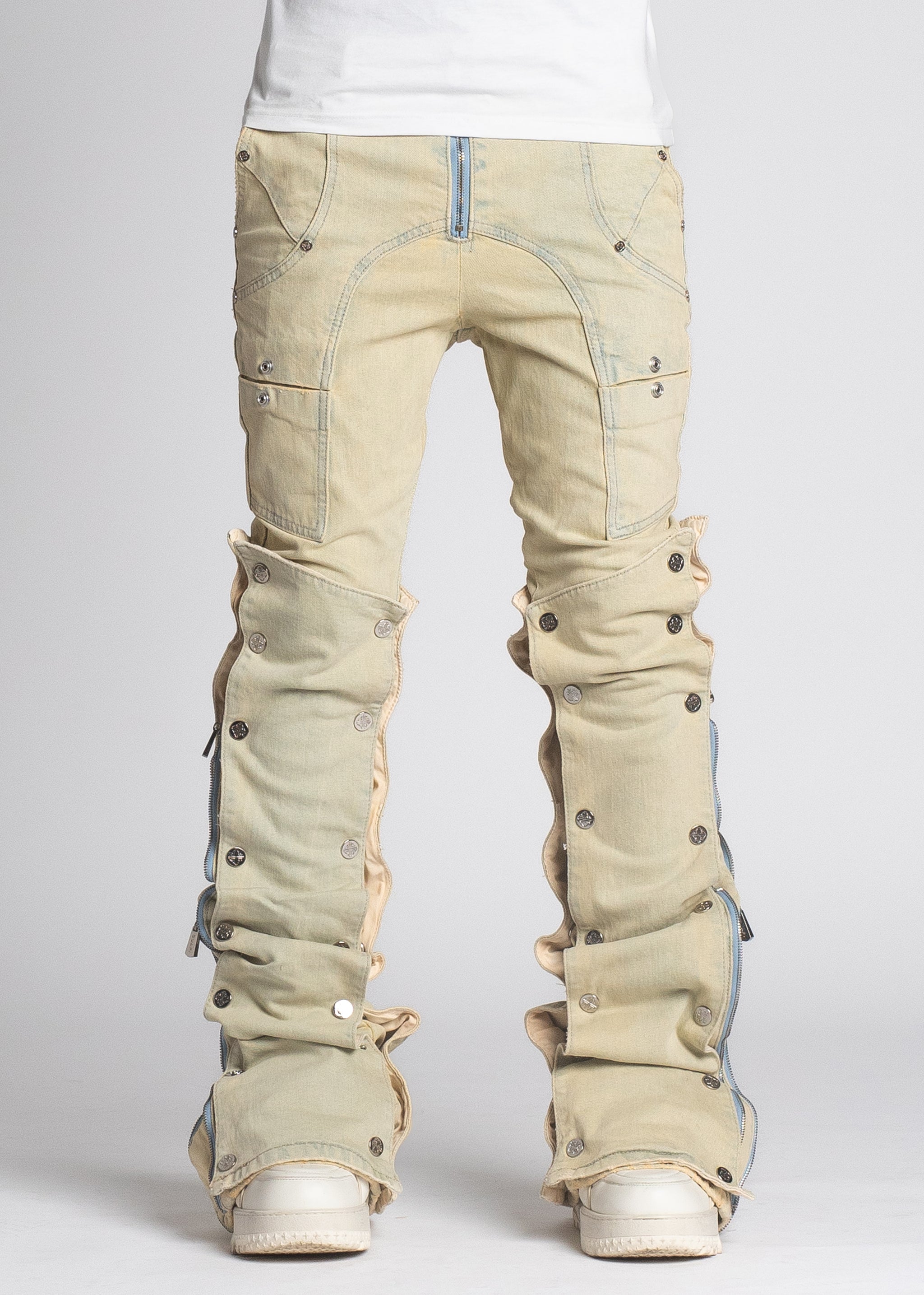 Oyster Stacked Premium Denim