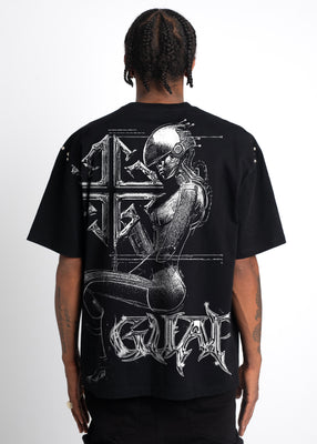 関税送料込【GUAPI】オブシディアン サイボーグTシャツ ブラック Obsidian Black Cyborg Tee - Guapi Clothing