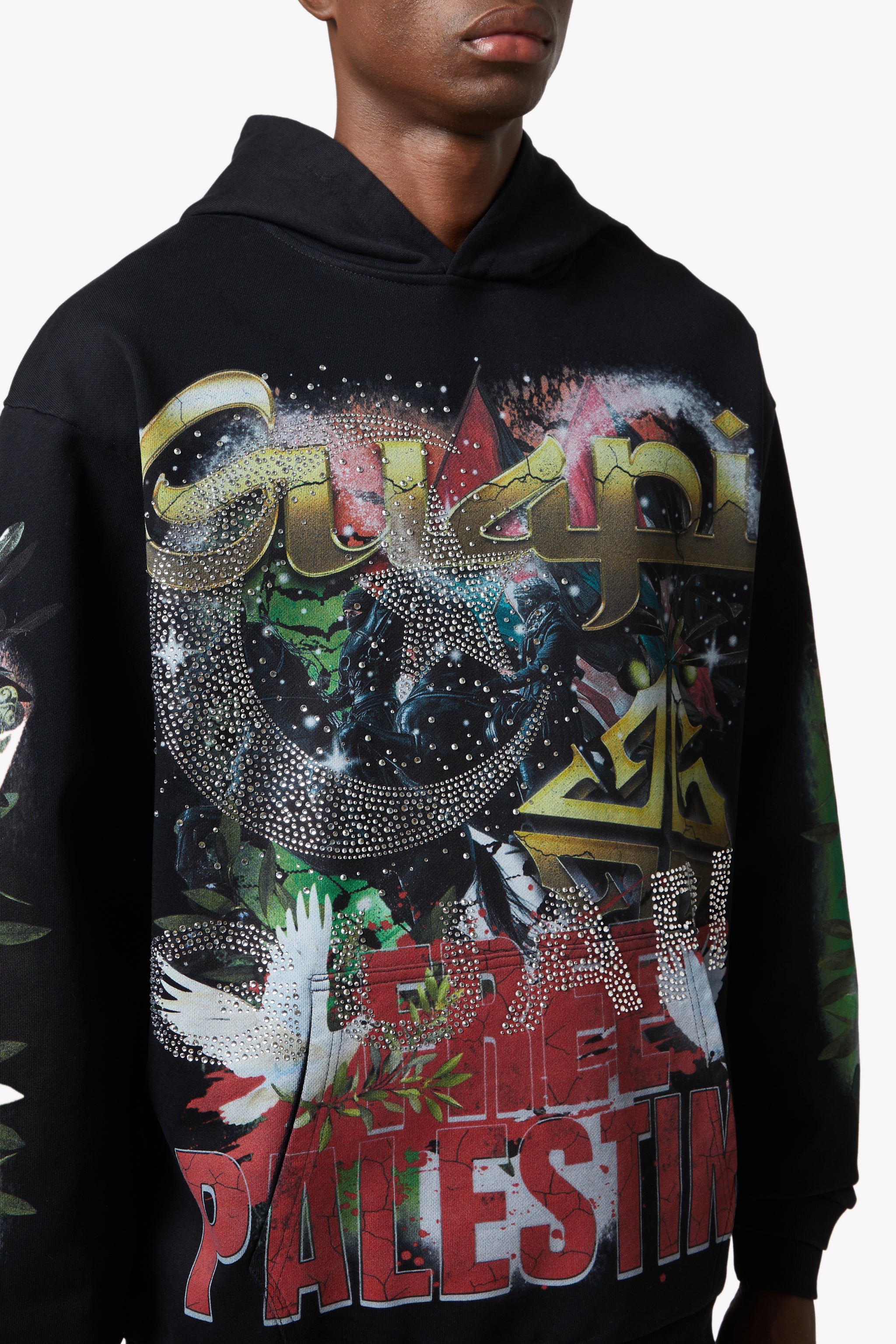 Black Free Palestine Hoodie