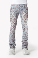 Aqua Blue Embellished Denim V3