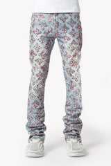 Aqua Blue Embellished Denim V3