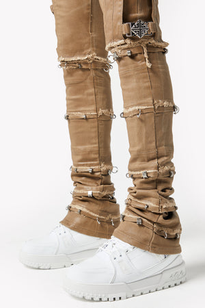 Mud Brown Waxed Convertible Denim