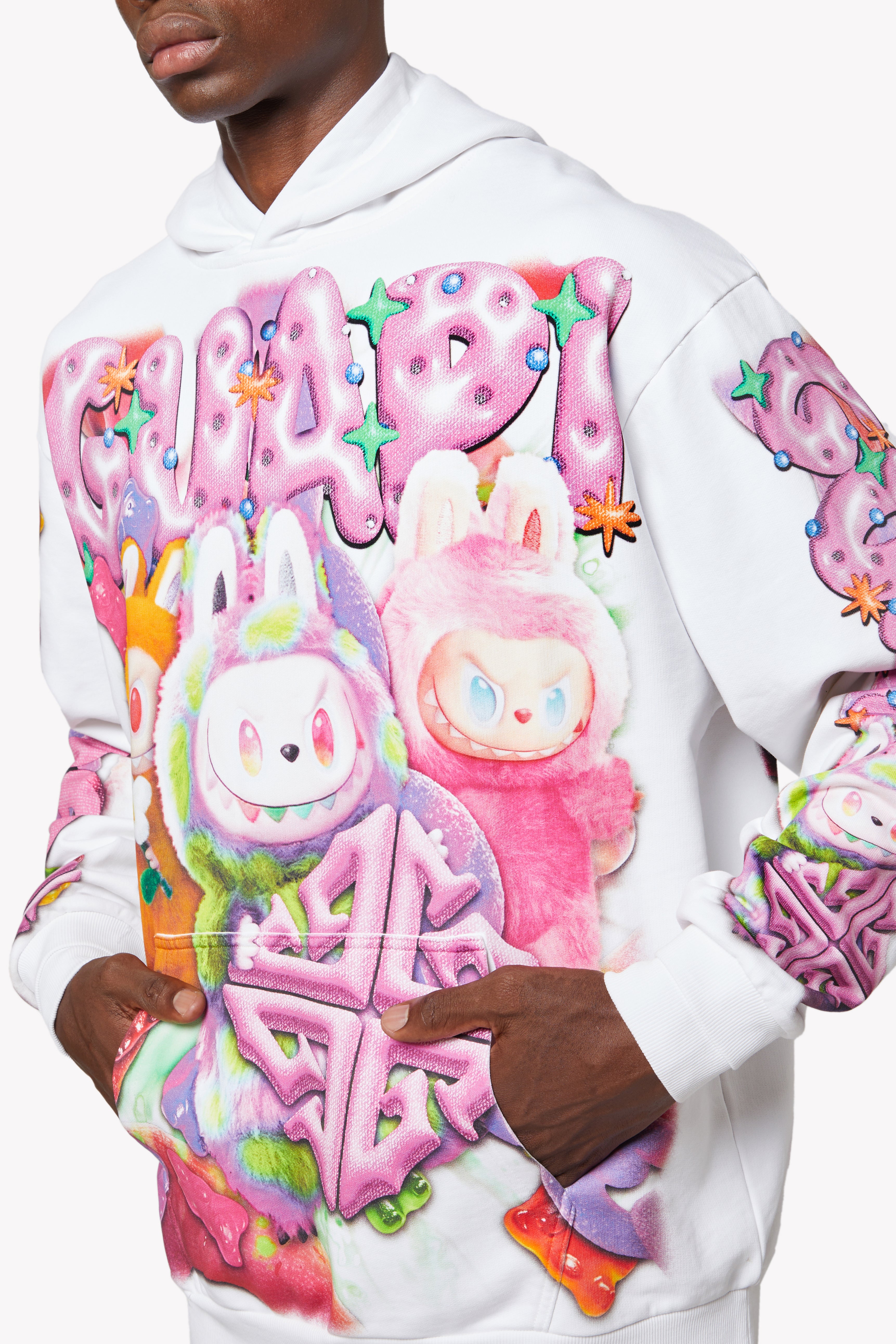 White Candy Riot Hoodie V2 – GUAPI CLOTHING FZ-LLC