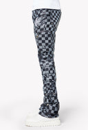 Obsidian Black Checkerboard Leather Pant