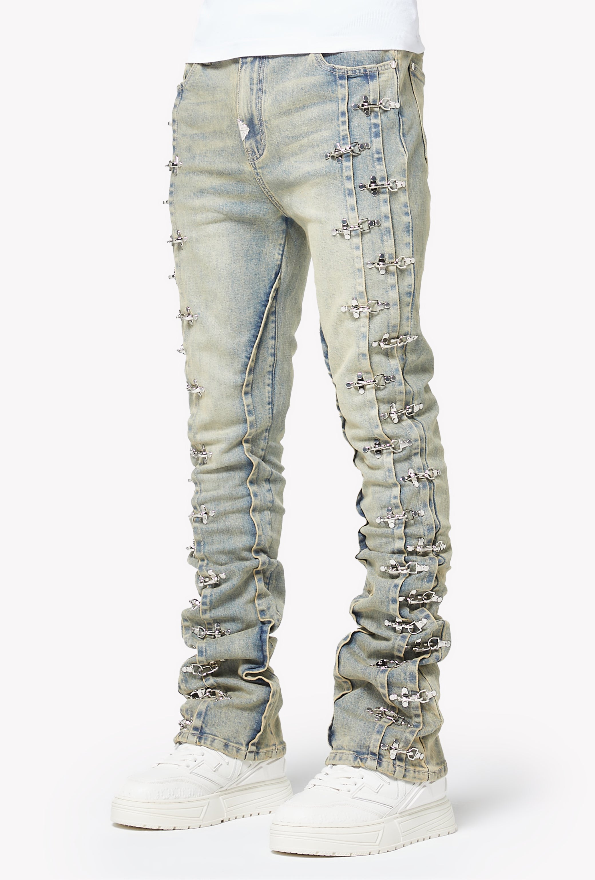Vintage Blue Aviation Clasp Denim – GUAPI CLOTHING FZ-LLC