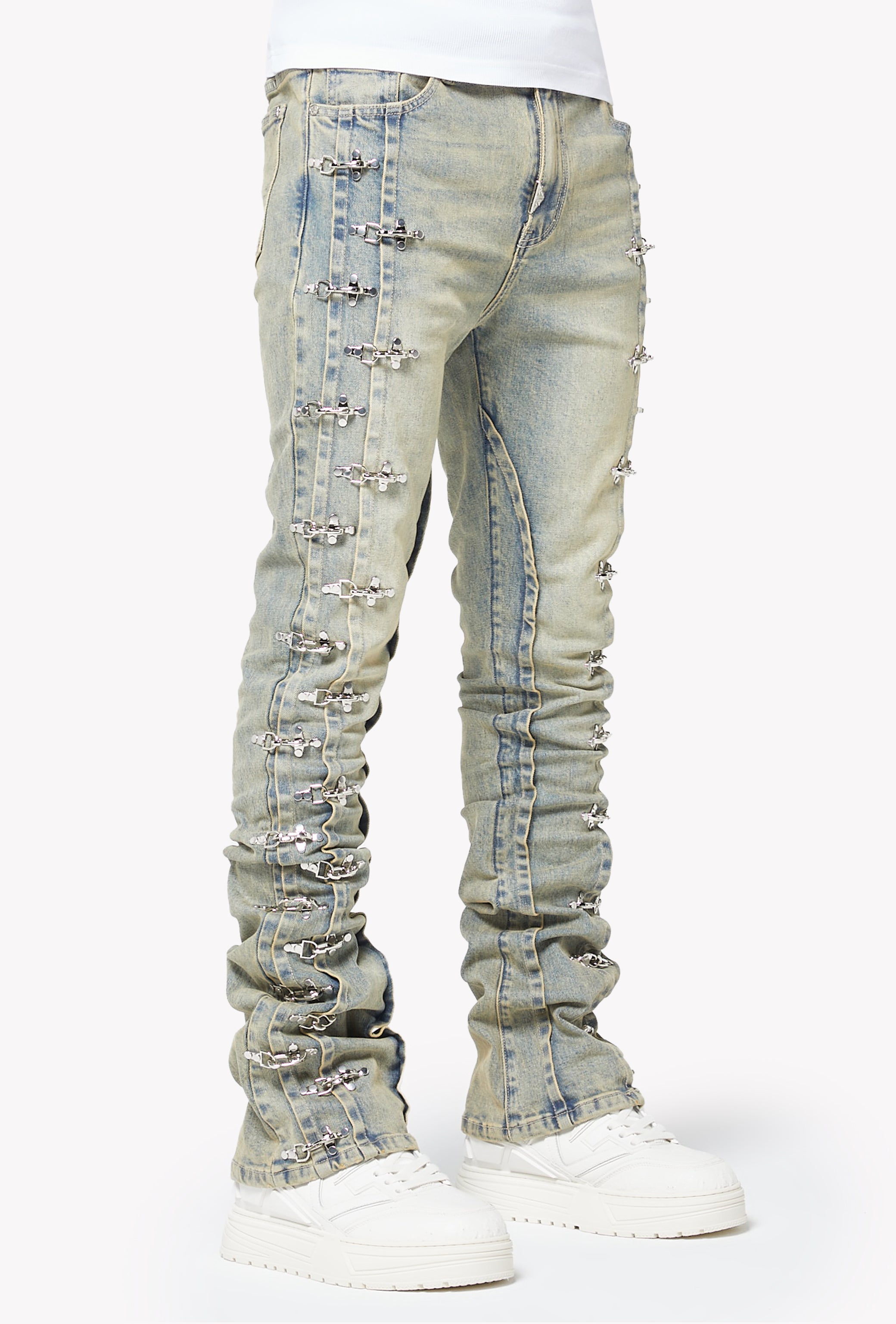 Vintage Blue Aviation Clasp Denim – GUAPI CLOTHING FZ-LLC