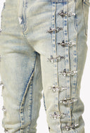 Vintage Blue Aviation Clasp Denim
