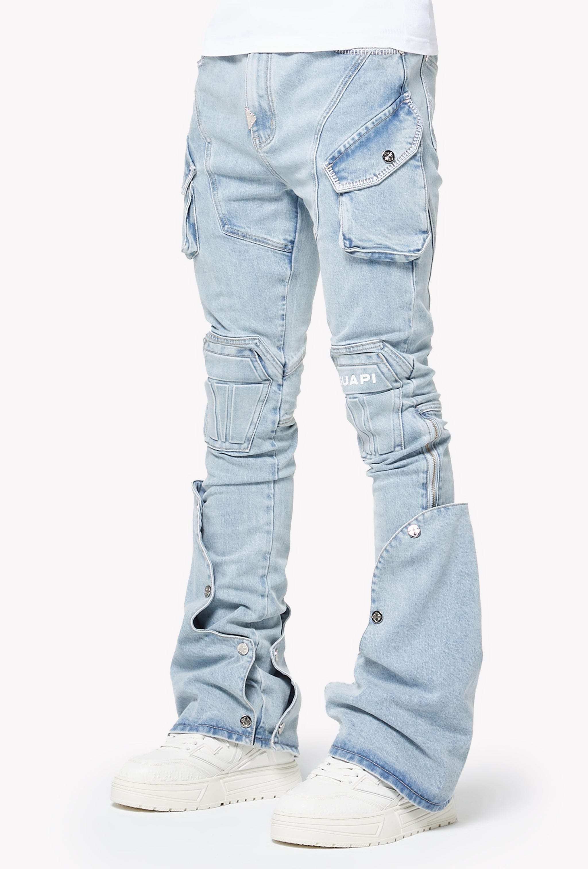 Aqua Blue Coffin Arc Denim - Guapi Clothing