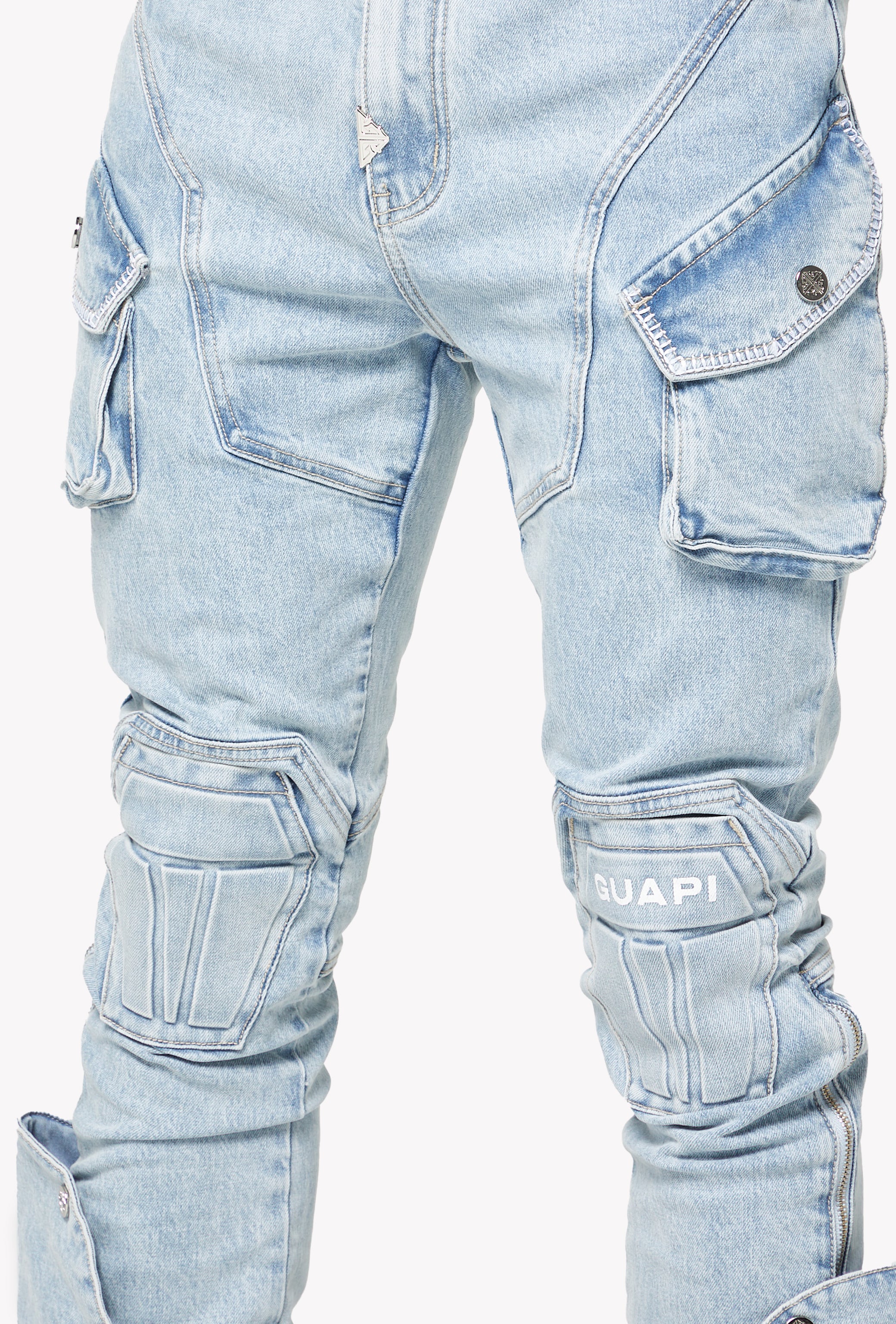Aqua Blue Coffin Arc Denim – GUAPI CLOTHING FZ-LLC