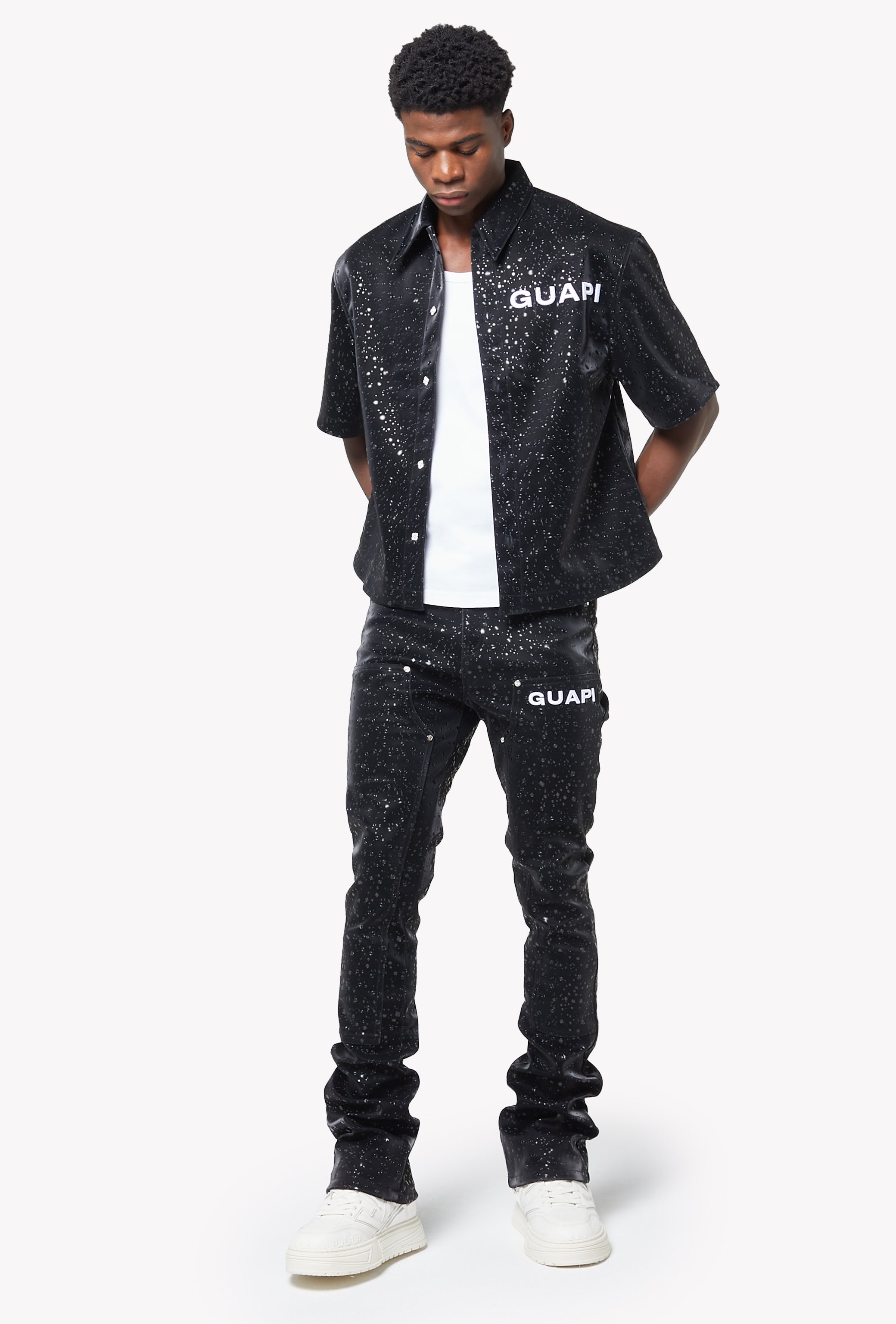 Obsidian Black Raindrop Leather Pant – GUAPI CLOTHING FZ-LLC