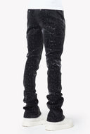 Obsidian Black Raindrop Leather Pant