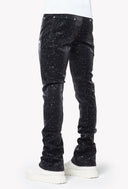 Obsidian Black Raindrop Leather Pant