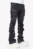 Vintage Black Steel Plate Denim