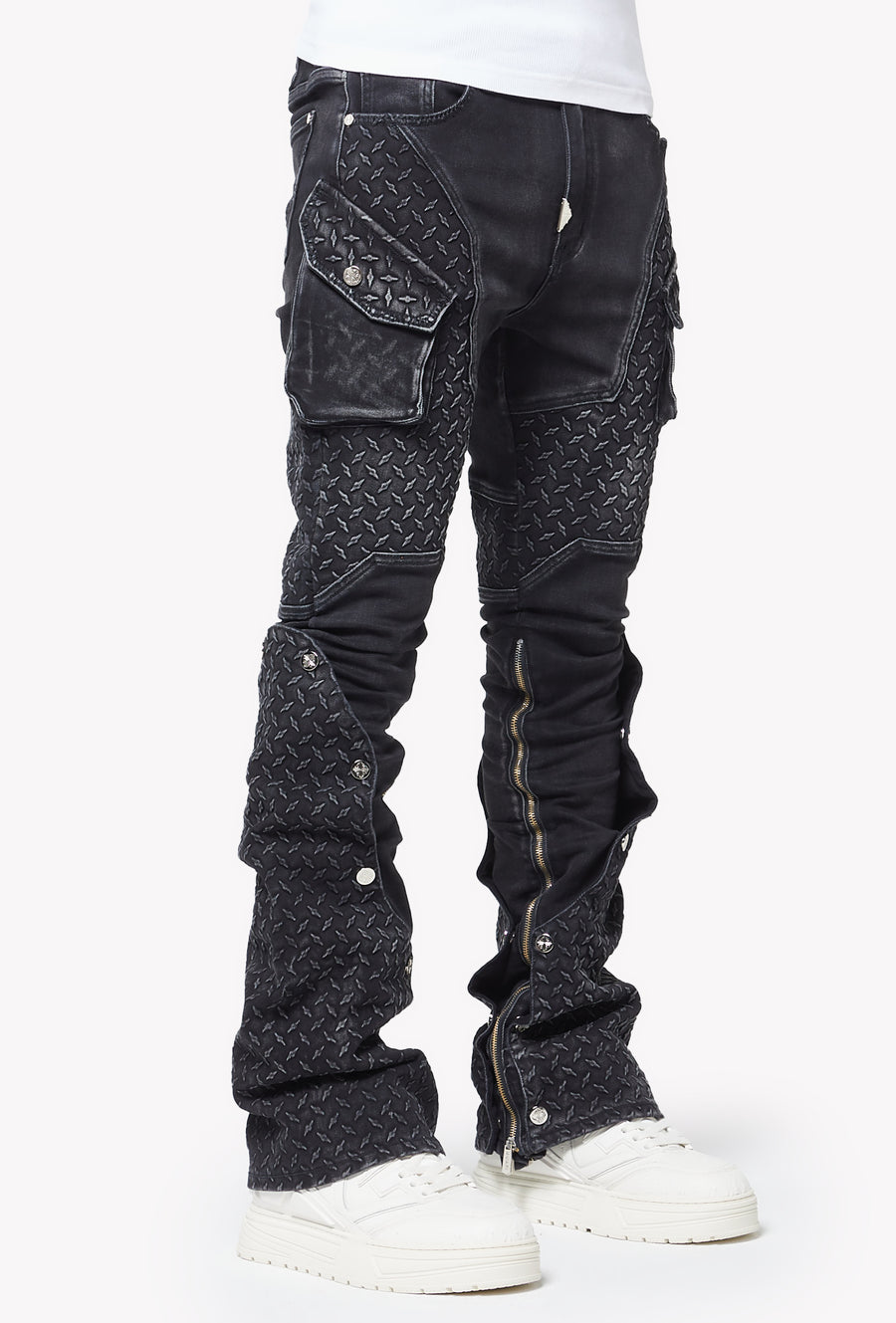 Vintage Black Steel Plate Denim