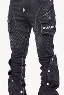 Vintage Black Steel Plate Denim